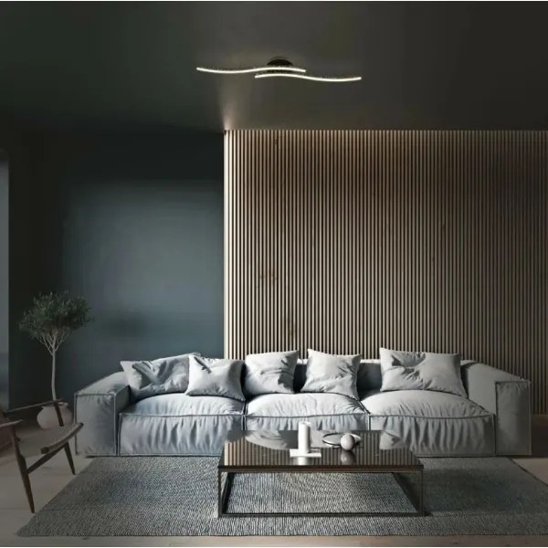 Briloner 3718-025 - LED Prisadený luster REY 2xLED/6W/230V čierna