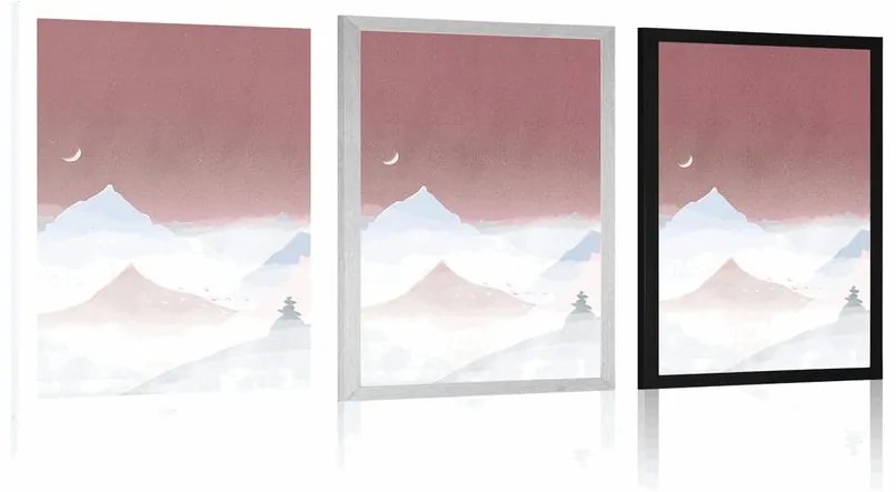Plagát magické hory - 60x90 white