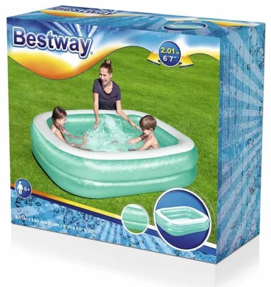 BESTWAY Detský nafukovací bazén Bestway 201x150x51 cm zelený