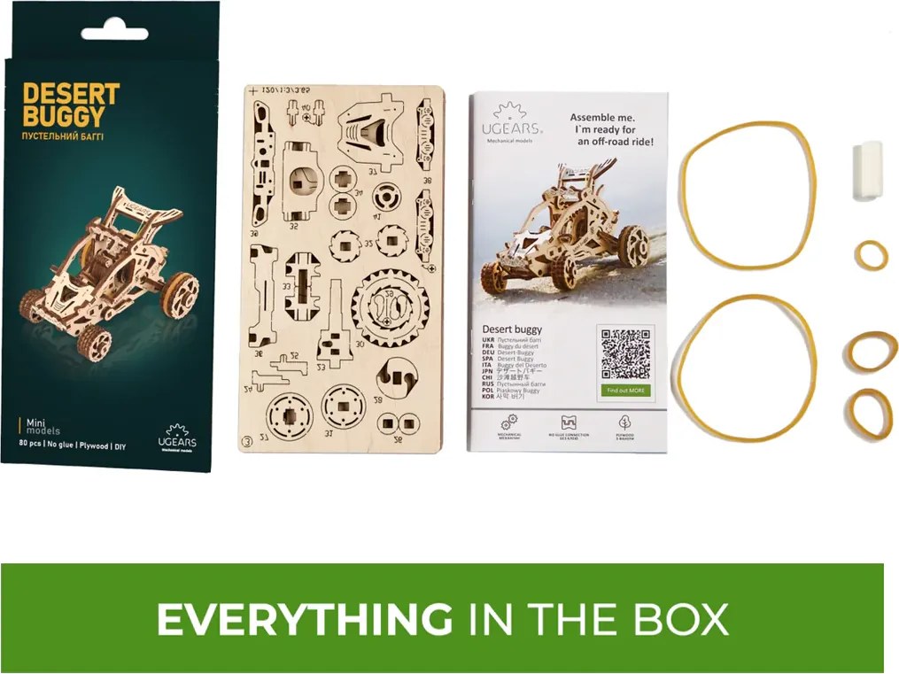 Ugears 3D mechanické puzzle Púštna bugina 80 ks