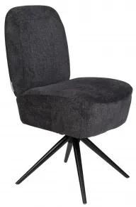 Židle čalouněná DUSK ZUIVER otočná,tmavě šedá FR Zuiver 1100446