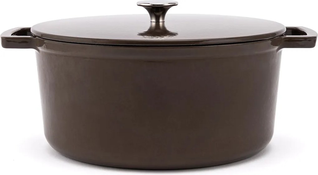 Elmich Smaltovaný liatinový hrniec Ember 28 cm hnedý