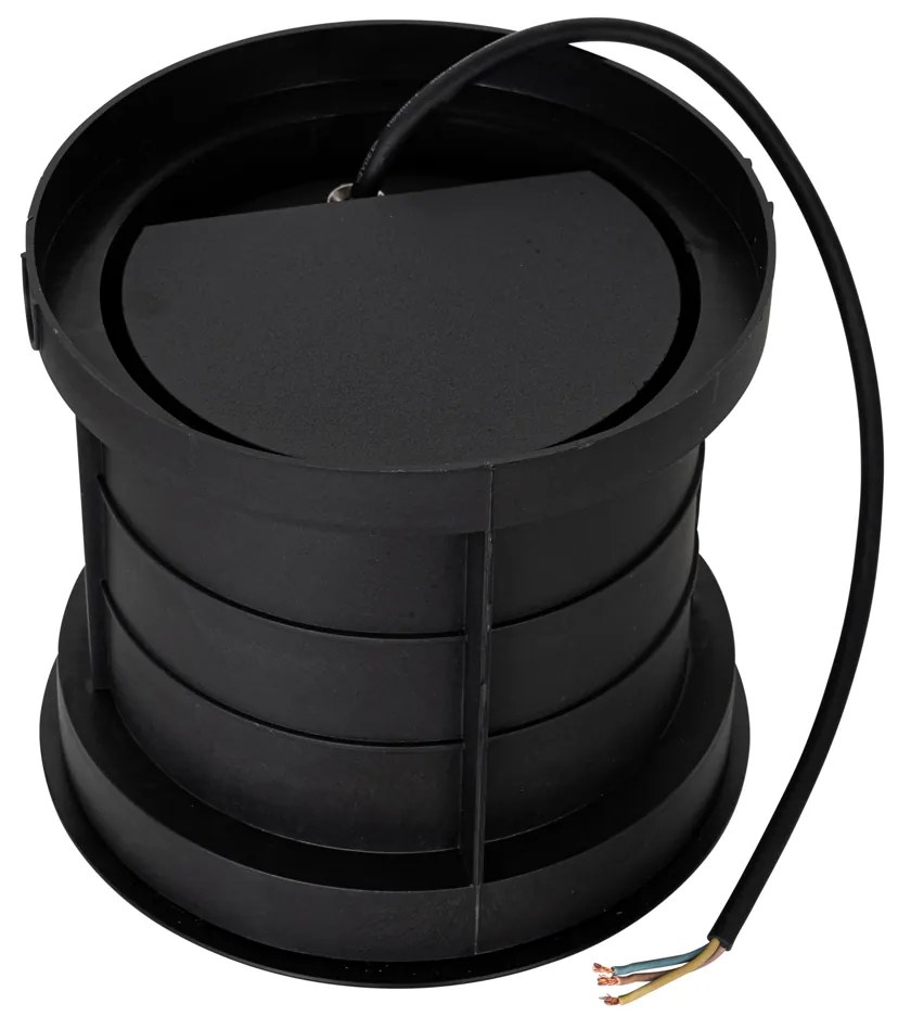 Moderný zemný reflektor čierny 3-svetlo IP65 - Tribus