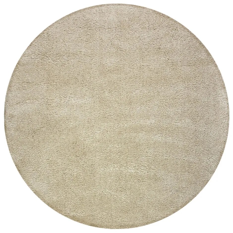 Béžový umývateľný okrúhly koberec z recyklovaných vlákien 133x133 cm Fluffy – Flair Rugs