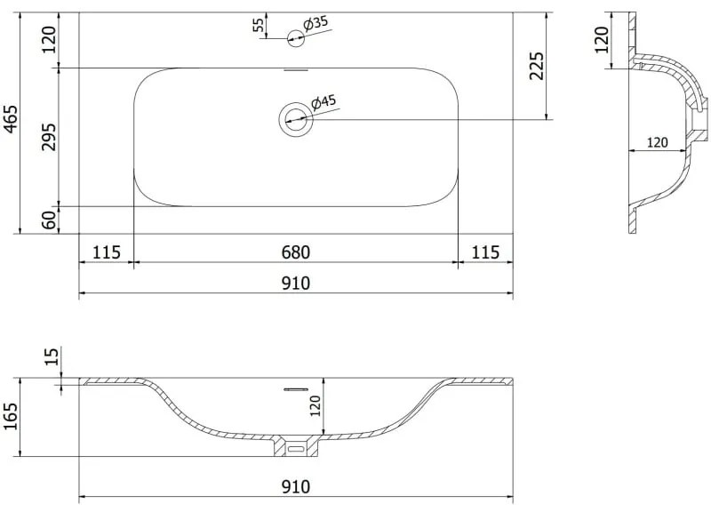 Mexen Orio, kúpeľňová skrinka 90 cm s umývadlom Vela, 1 zásuvka, biela lesklá, 91A10-09023-1-BF00-W23M00