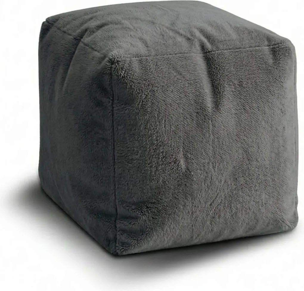 Sablio Taburetka Cube SOFTY - Graphite - 40x40x40 cm