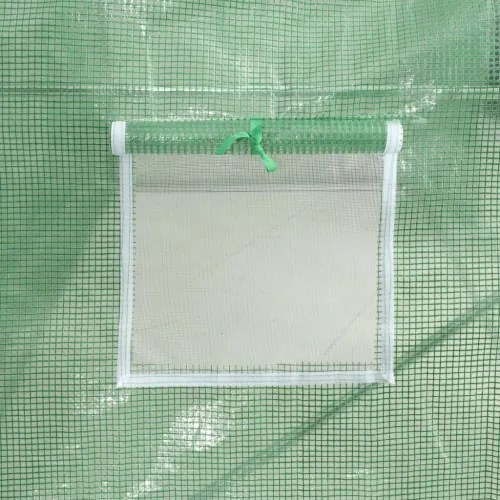 vidaXL Skleník s oceľovými základmi 4,5 m² 300x150x200 cm-