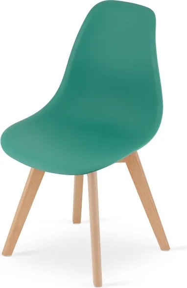 Set dvoch jedálenských stoličiek KITO zelené / naturálne nohy (2 ks)