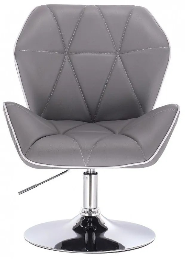 LuxuryForm DESIGN Stolička MILANO MAX na striebornom tanieri - šedá
