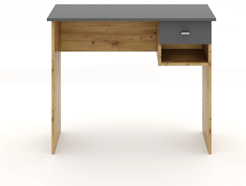 Písací stôl Colin 90 cm dub artisan/antracit