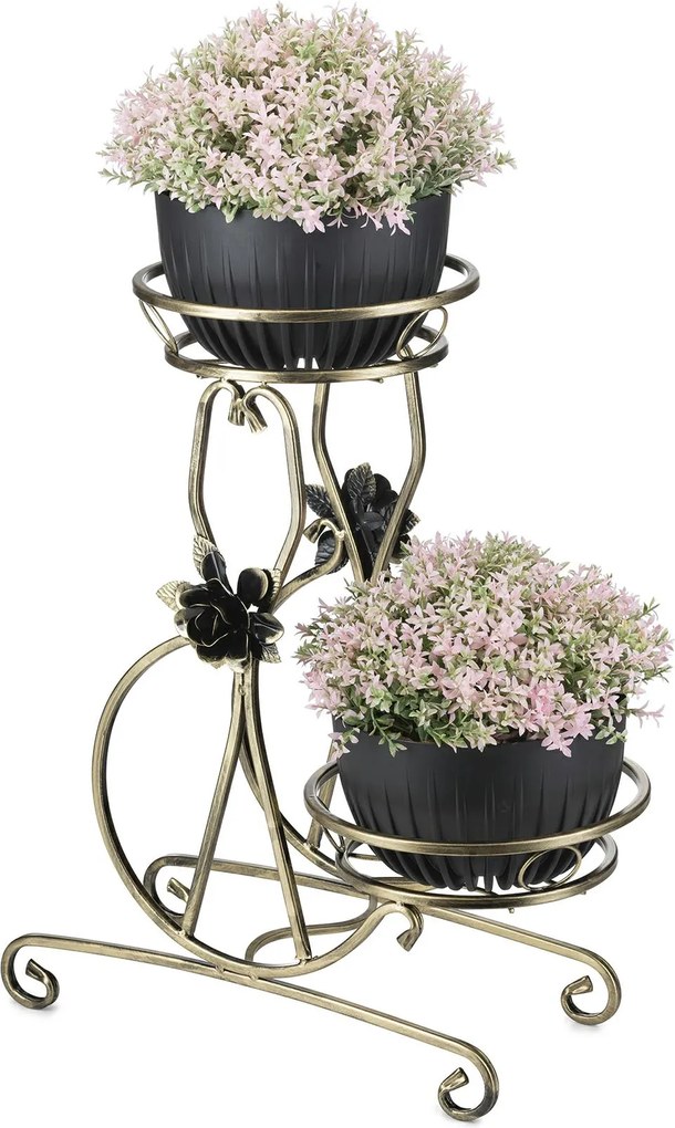 STOJAN NA KVETINÁČ FALA 64X30X54 CM ZLATÁ