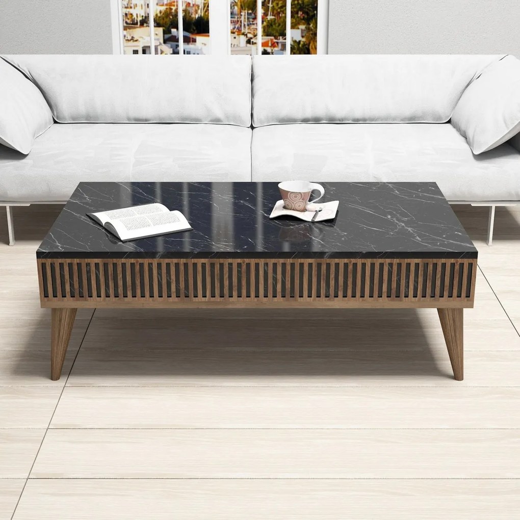 Konferenčný stolík Milan Walnut Black