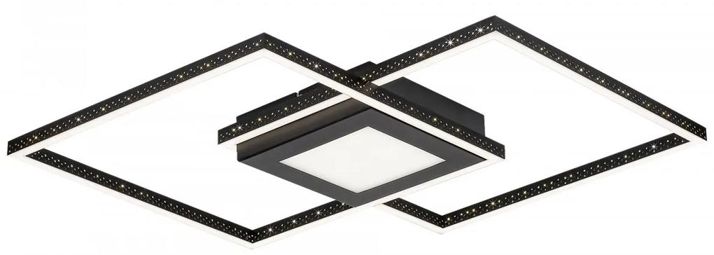 RABALUX Dizajnové stropné LED osvetlenie CASIMIR, 40W, denná biela, čierne