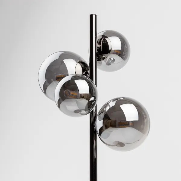 Brilagi - LED stolná lampa MILLA 4xG9/3W/230V čierny chróm/dymová