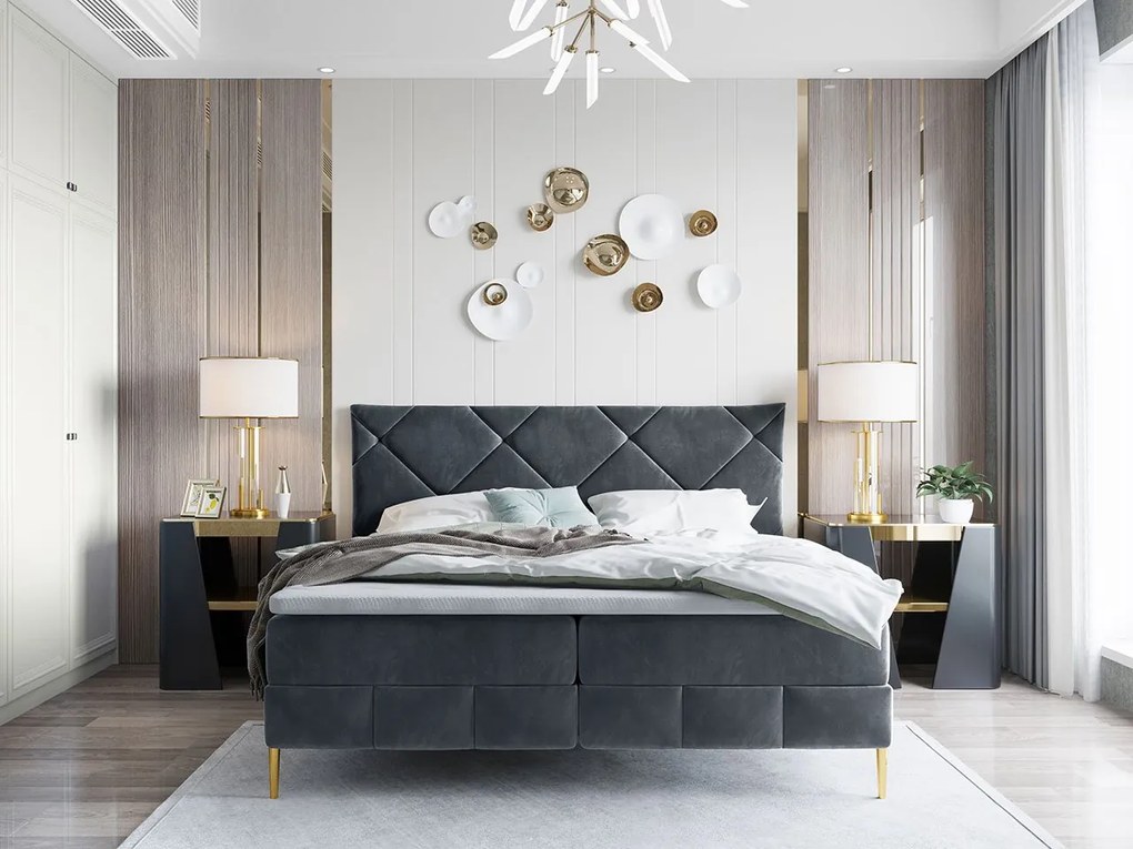Kontinentálna posteľ Sagiro, Dostupné poťahy: Manila 20, Rozmer postele: 160x200