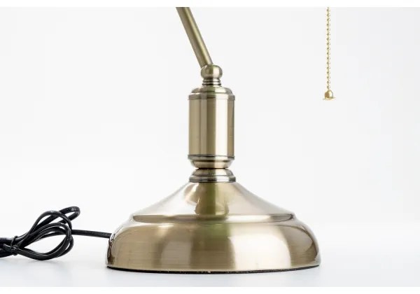 Brilagi - Stolná lampa BANK OFFICE 1xE27/60W/230V mosadz/biela