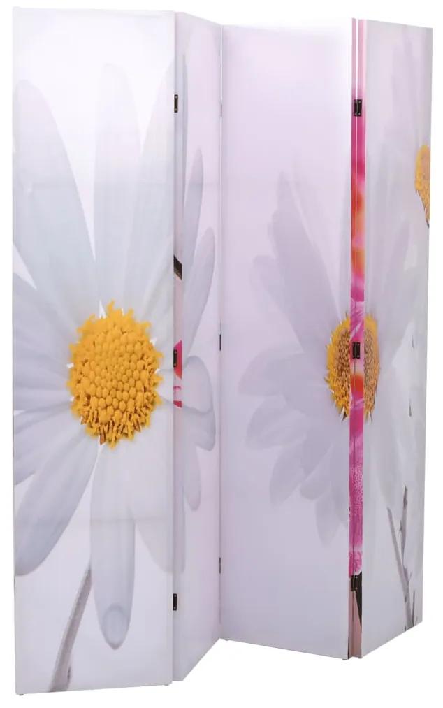 Skladací paraván 160x170 cm potlač kvetov
