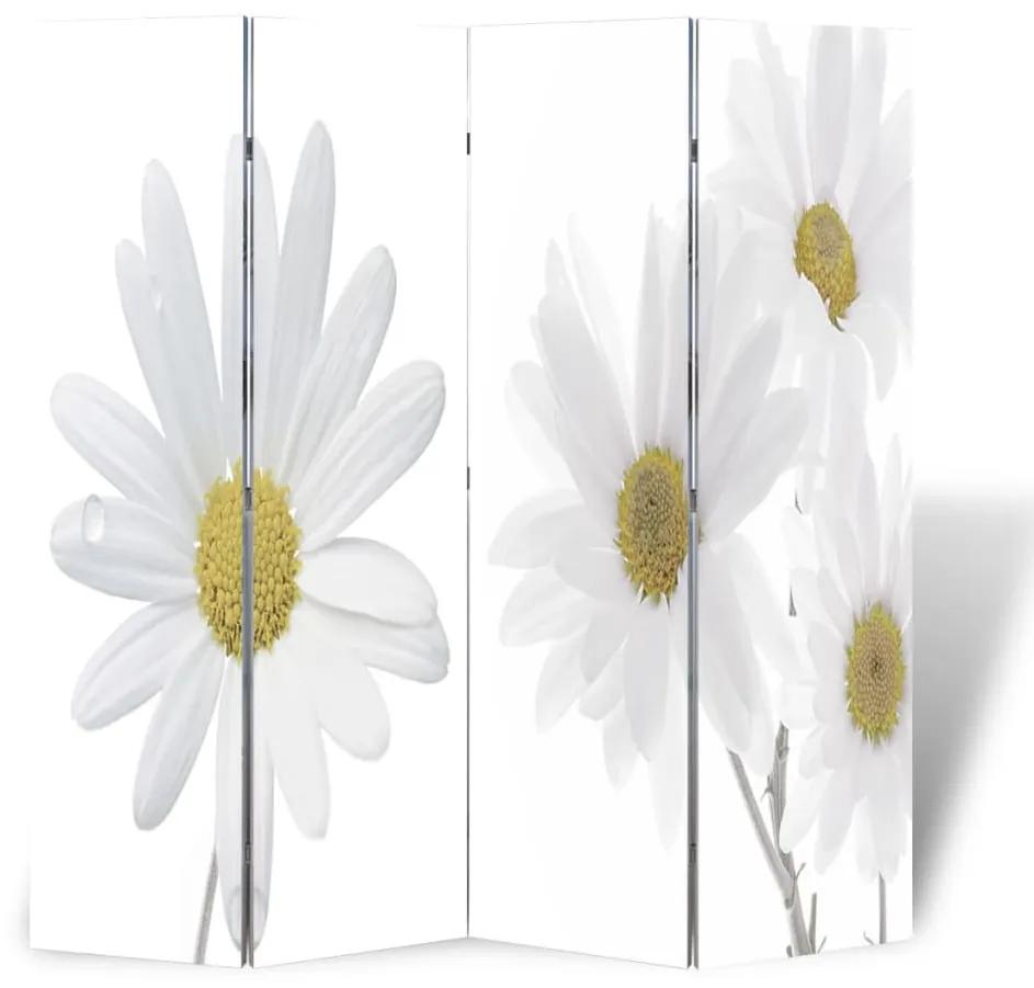 vidaXL Skladací paraván 160x170 cm potlač kvetov