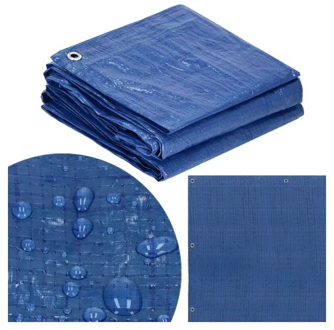 SPRINGOS Krycia plachta s okami 3x5 m, 60g PE, modrá SPRINGOS PROTECT