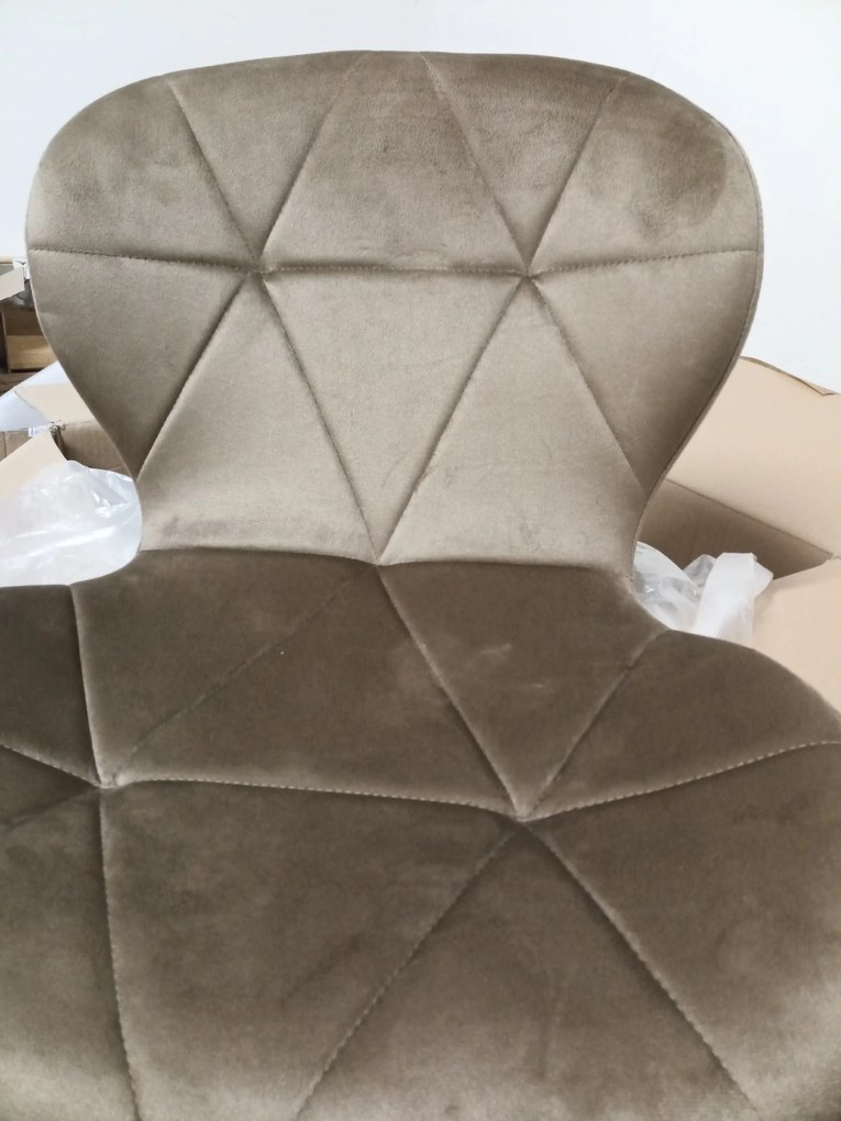 AKCIA Svetlo hnedé kancelárske kreslo AVOLA VELVET II. akosť