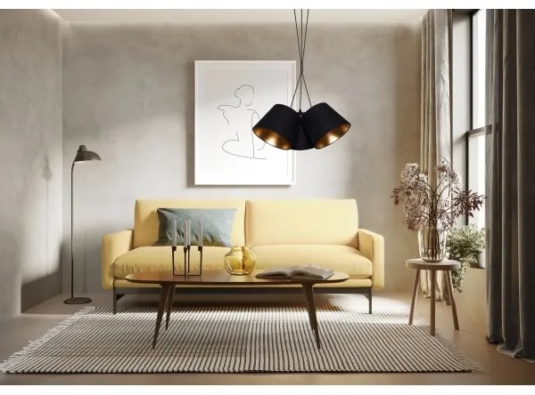 Luster na lanku ZOMA 3xE27/60W/260V čierna/medená