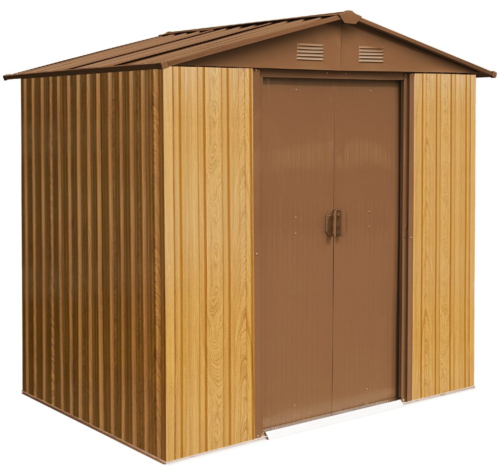 Záhradný domček BestBerg ZDB-2D / 2,5 m² / 194 x 131 x 184 cm / červené drevo / hnedá