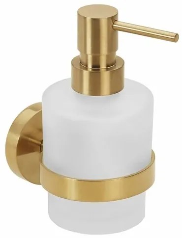 Sapho XR103GB X-Round Gold dávkovač mydla 200 ml, mliečne sklo/zlatá