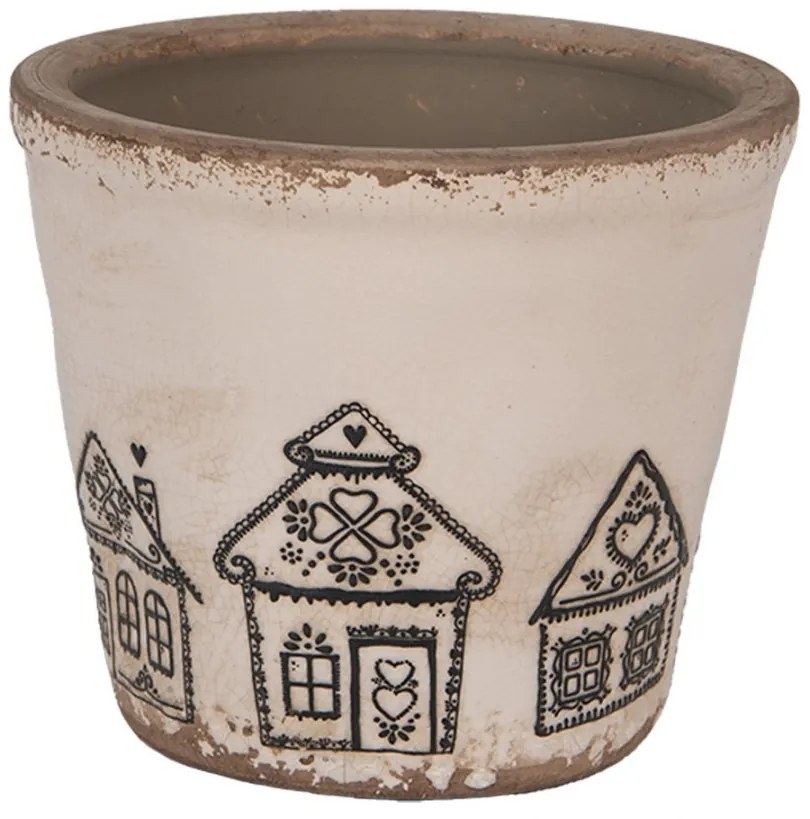 Kvetináč s perníkovými chalúpkami Gingerbread Bliss S - Ø 12*11 cm