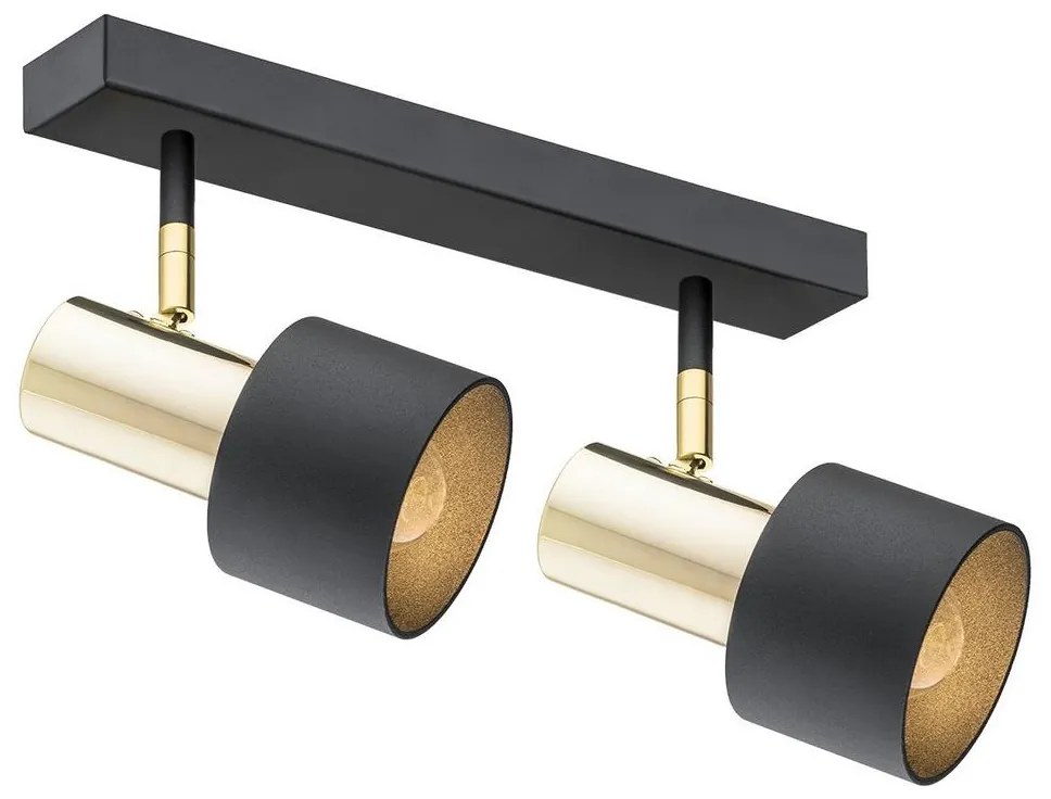 Argon 0925 - Bodové svietidlo DORIA 2xE27/15W/230V čierna/mosadz