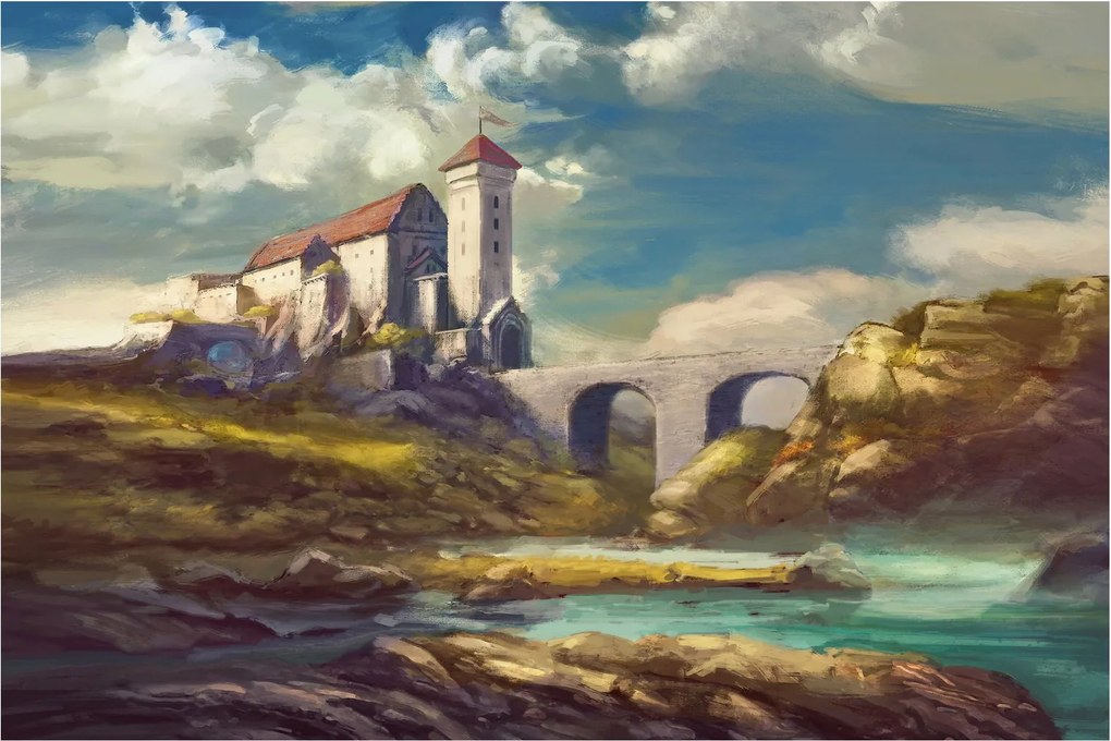 Obraz - Stredoveký hrad (90x60 cm)