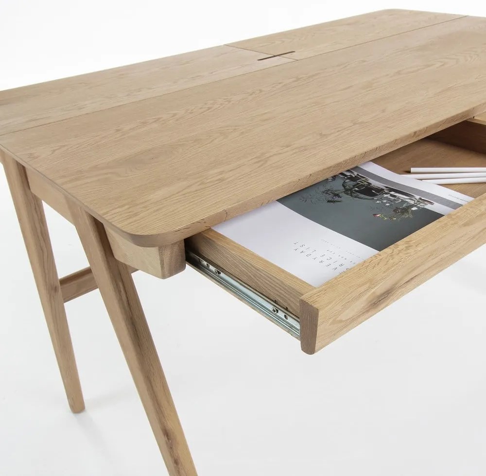 Pracovný stôl Kave Home Jakes Natural, 120 x 65 cm