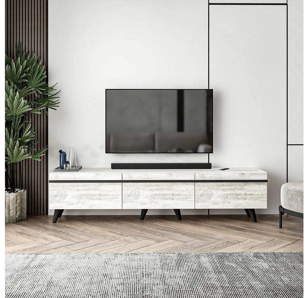 TV stolík/skrinka Amsty (krištáľová). Akcia -21%. Vlastná spoľahlivá doprava až k Vám domov. 1088518