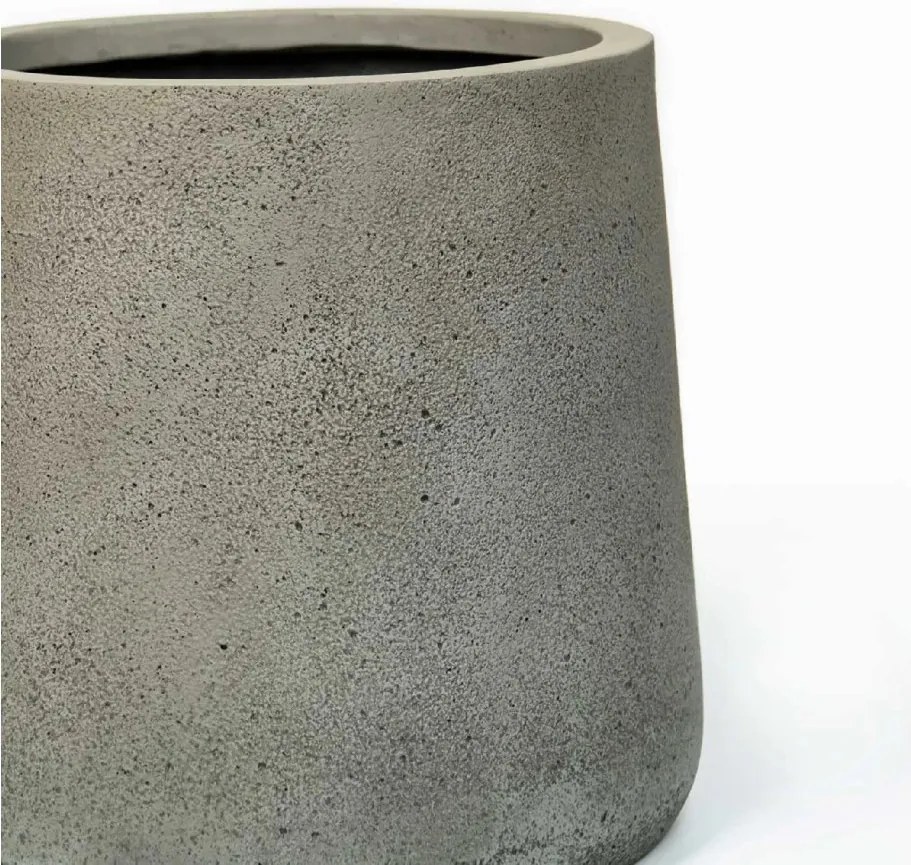 Moderný kvetináč VEKRA, sklolaminát, 40x40 cm, sivý