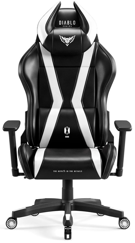 Herné kreslo Diablo X-Horn 2.0 King Size, čierno-biele