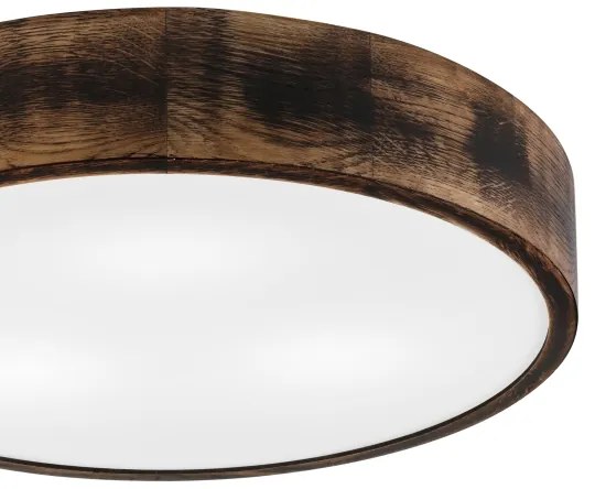 Stropné svietidlo OAK SMOKY 3xE27/15W/230V, pr. 47,5 cm, dub/tmavohnedá