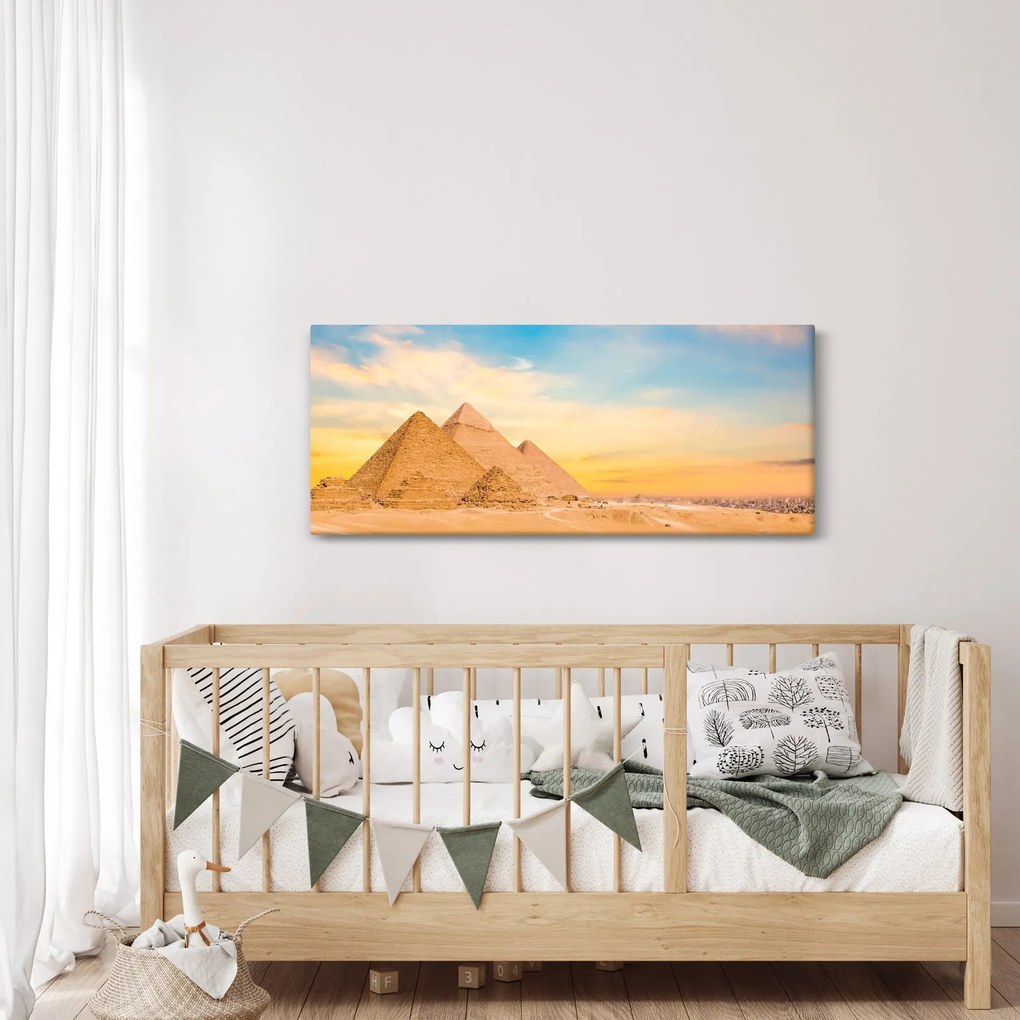 Obraz egyptských pyramíd (120x50 cm)