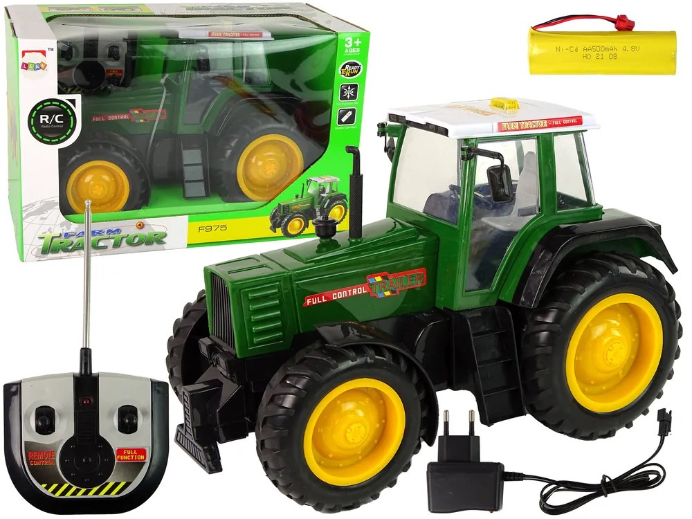 Lean Toys Zelený traktor na diaľkové ovládanie