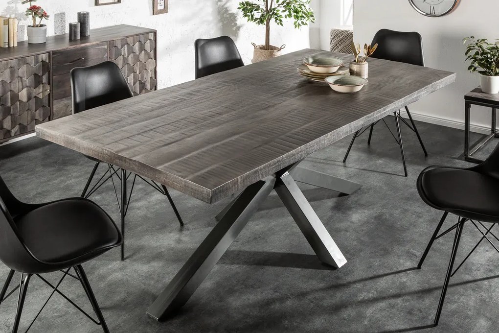 Jedálenský stôl Galaxy 200cm mango sivá