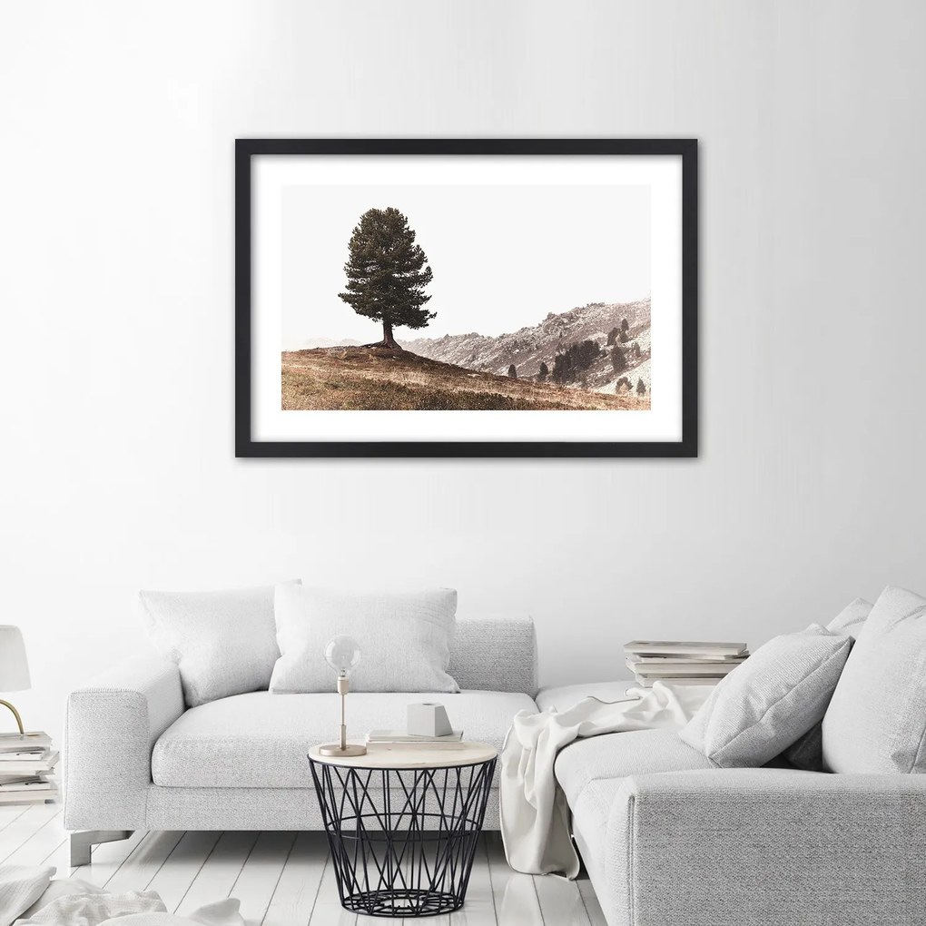 Gario Plagát Strom na kopcoch Farba rámu: Bez rámu, Rozmery: 45 x 30 cm