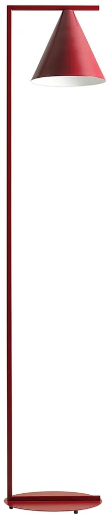 FORM FLOOR | Moderná stojaca lampa s kužeľovitým tienidlom Farba: Červená