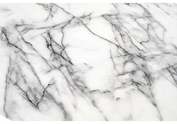 Jedálenský stôl SEREIN dekor biely mramor/čierna