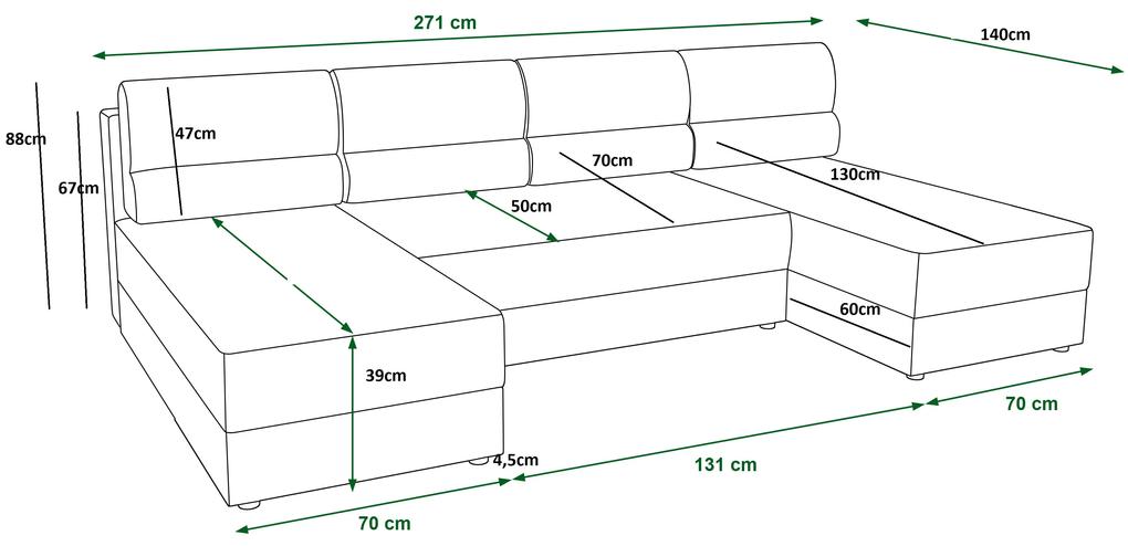 Rohová sedacia súprava U Radiant U1 (béžová + krémová). Vlastná spoľahlivá doprava až k Vám domov. 1057509