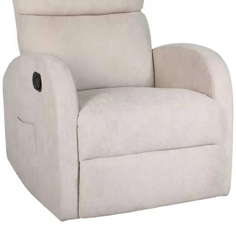 LuxuryForm DESIGN Televízne kreslo BRUNO otočné, hojdacie s polohovaním - béžové