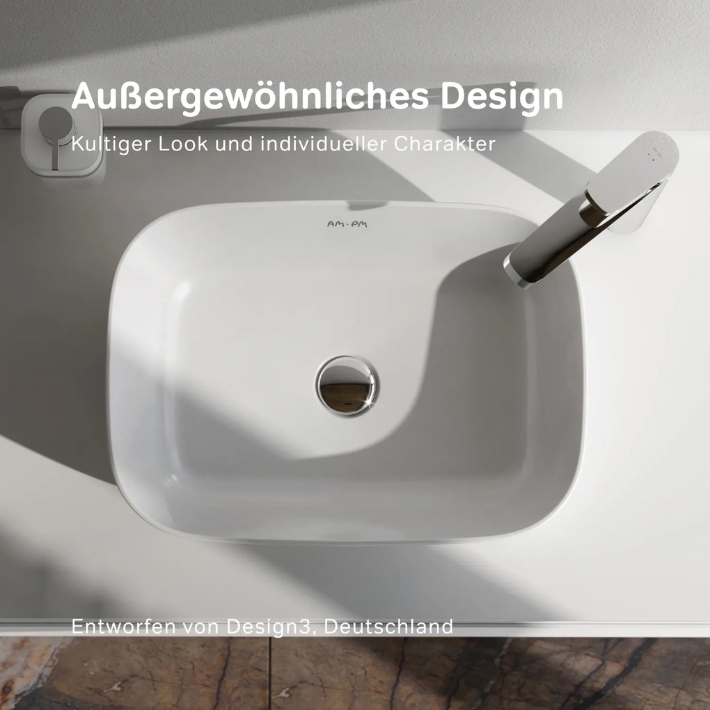 Pultové umývadlo 45 AM.PM Func MFAWCC10450WG biele lesklé