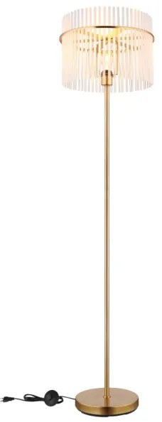 Globo 15698SM - Stojacia lampa GORLEY 1xE27/60W/230V zlatá