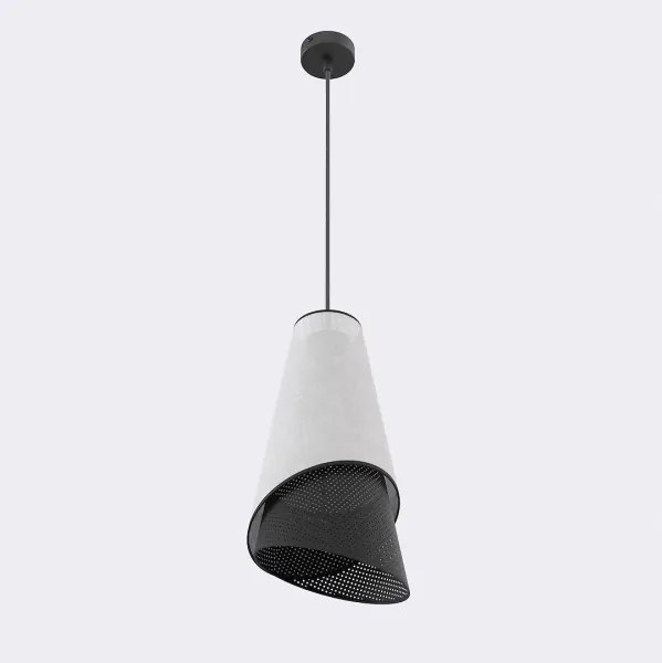 Luster na lanku MODA 1xE27/15W/230V sivá/čierna