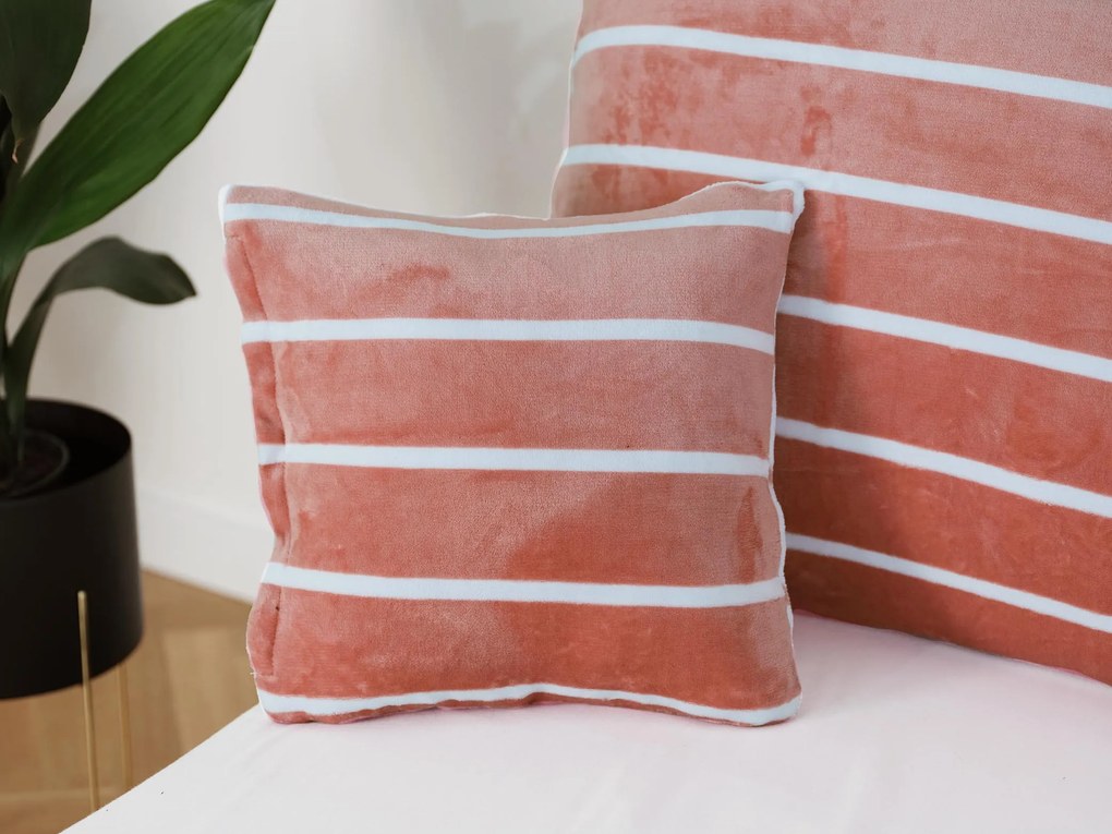 Obliečka na vankúš mikroplyš 40 × 40 cm - Kamala staroružová