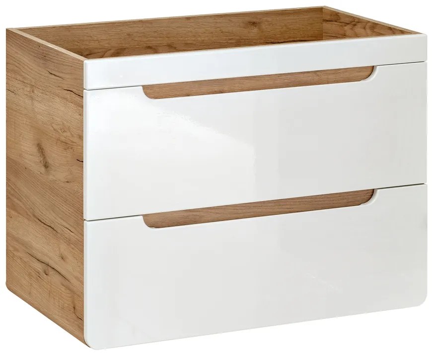 Zostava kúpeľňového nábytku BÁRA 60 cm so zrkadlovou skrinkou vr. zápustného keramického umývadla