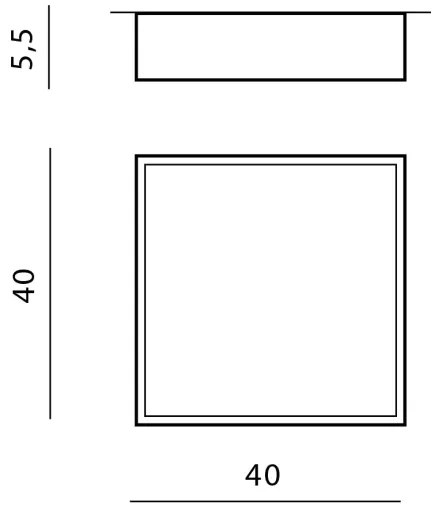 LED stropné svietidlo Monza S 40 3000K biele