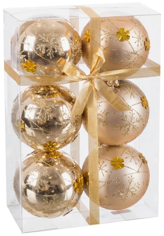 Vianočné gule v súprave 6 ks ø 7 cm – Casa Selección